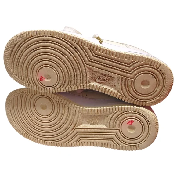 Nike Air Force 1 Low "Popcorn" Premium Coconut Milk White Sneakers Mens Size 7 - Picture 11 of 13